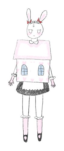 小房子里的兔子女孩